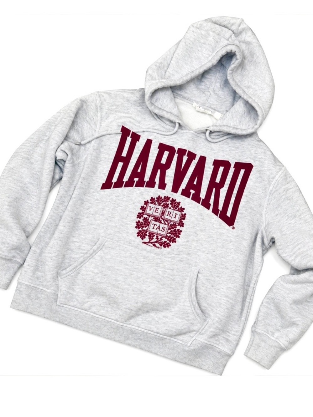 Harvard Gray Hooded Sweatshirt with Crimson Crest